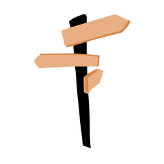 sign road cartoon hand drawn