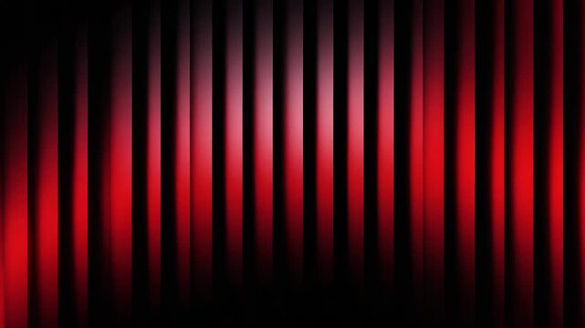 Abstract Geometric Background with Vertical Ribbed Glass Effect and Soft Red Gradient Glow. Elegant Modern Design For Branding. Video