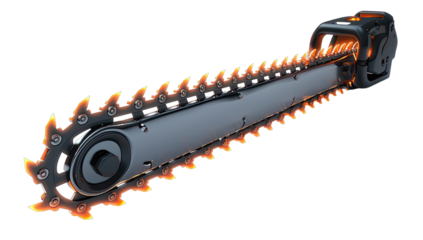 Powerful, heated, chain saw