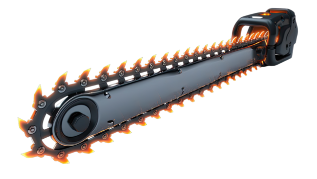 Powerful, heated, chain saw