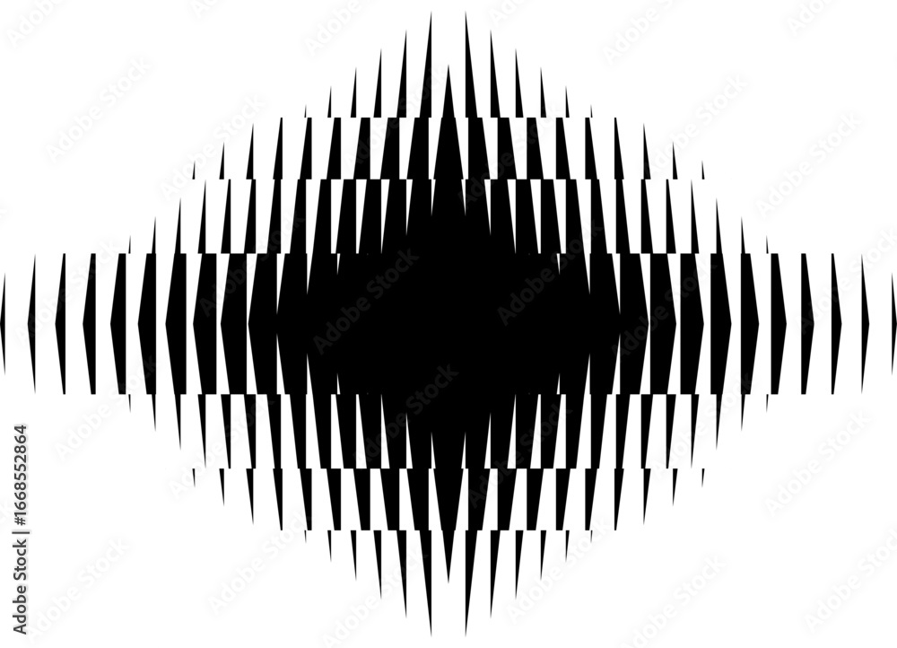 Poster black vector spot of sharp broken lines on a white background. striped design element. vector backgr