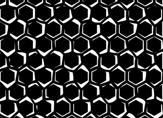 Abstract honeycombs. black and white pattern. Vector background for covers, advertising, packaging