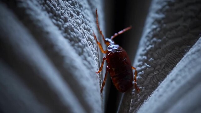 Bedbugs shown in their natural lifestyle environment