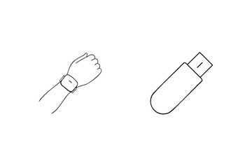 Digital storage and smartwatch technology a pair of essential gadgets