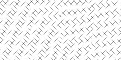 Black metal mesh seamless pattern vector illustration. Metal grid pattern. Silhouette Steel wire Chain link Fence Pattern. Grid, mesh, lattice background with rhombus, diamond shapes