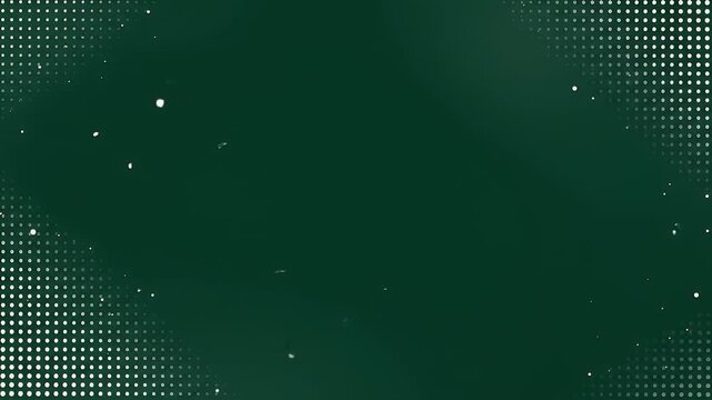 Abstract Deep Green Background with Subtle Halftone Grid Pattern and Floating White Particles; Modern Digital Texture with Emerald Tone and Gradien...