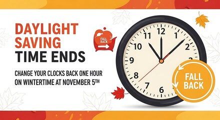 Daylight saving time ends on November 5th.