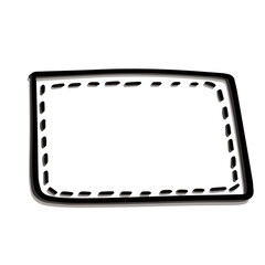 blank film strip with white background frame black and white editable board text sign