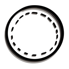 black and white button hand drawn editable text 
