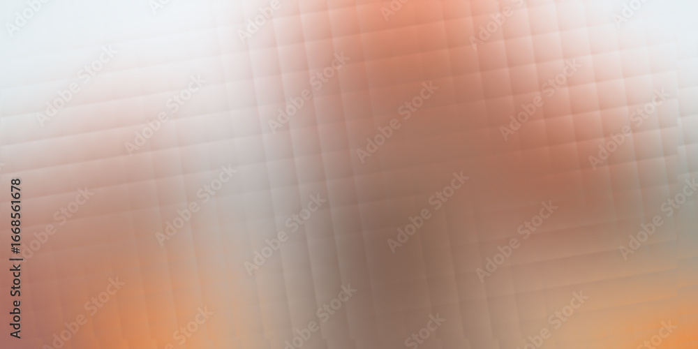Poster a soft focus abstract background with a subtle grid pattern and a gradient of warm orange to cool wh