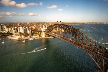 Aerial view of Sydney Harbour bridge 