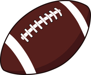 Obraz premium American Football Brown Leather Ball with White Stripes and Laces