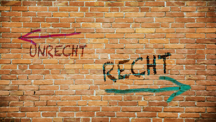 Signposts the direct way to right versus wrong