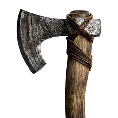 A Viking axe, isolated on white background