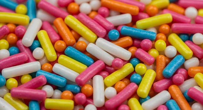 Primer plano de chispas de decoraci&oacute;n de pastel