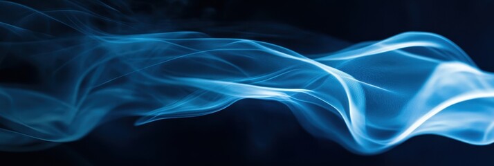 Fototapeta premium Radiant Blue Smoky Atmosphere for Festive Celebrations - Digital Artwork and Abstract Concept