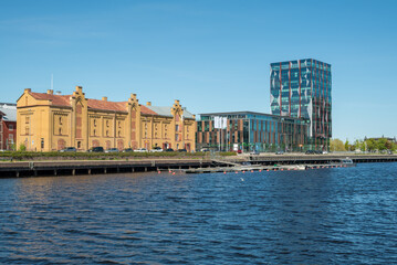 New And Old Houses Side