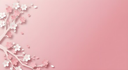 Fototapeta premium Pink, papel, flores de cerezo, fondos de pantalla