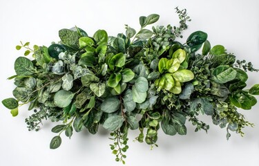 Greenery garland, various shades of green foliage
