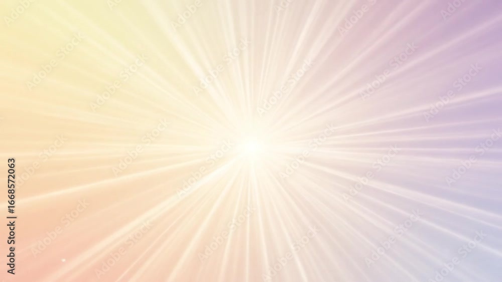 Poster abstract light burst background with soft colors and radial lines.