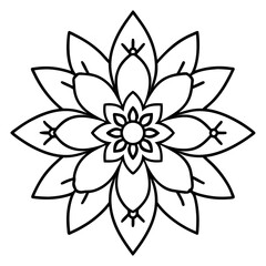 Wildflower Mandala Vector