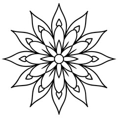Wildflower Mandala Vector