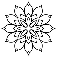 Wildflower Mandala Vector
