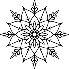 Wildflower Mandala Vector