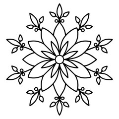 Wildflower Mandala Vector