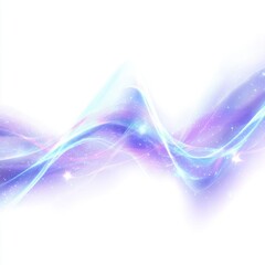 Abstract Lavender and Blue Wave Background with Sparkling Lights