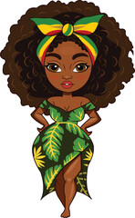 Stylish Black Woman with Afro Hairstyle