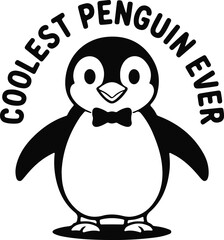 penguin on white background