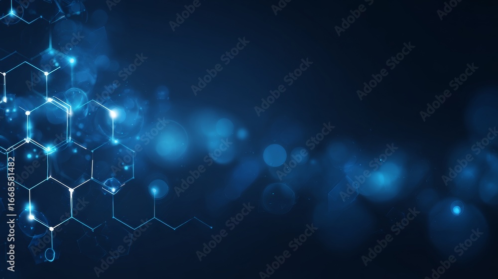 Poster abstract circular dna vector background with vibrant colorful strands and molecular elements represe