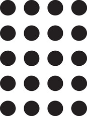 Black circle pattern vector: seamless polka dot background design eps silhouette