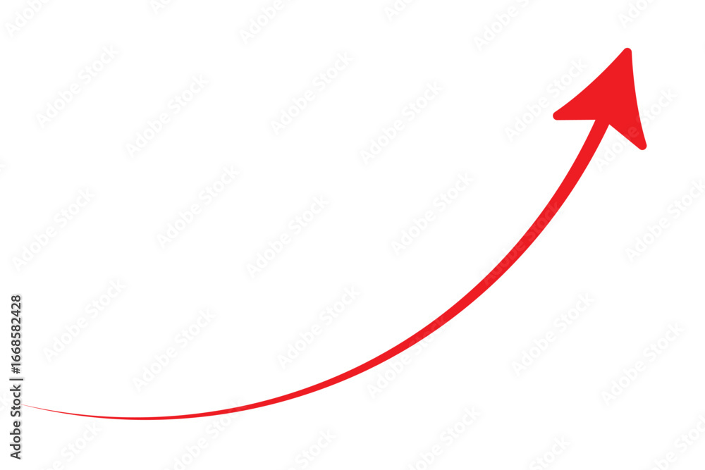 Poster wavy curved long arrow icon. long line arrow vector. flat style arrow symbol. arrow on a transparent