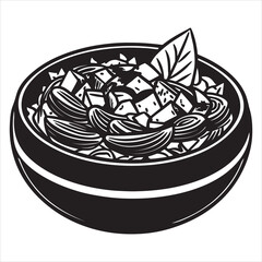 Fototapeta premium A Classic and Creamy Tuna Salad, a Delicious and Hearty Meal with Flaked Tuna, Celery, and a Rich Mayonnaise Dressing