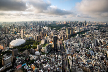 aerial view of Tokyo's high density urban sprawl