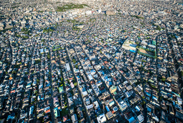 erial view of Tokyo's high density urban sprawl