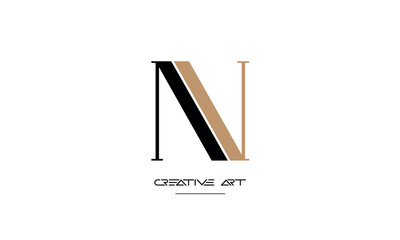 NN, N abstract letters logo monogram