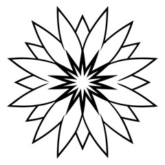 Petal Burst Silhouette