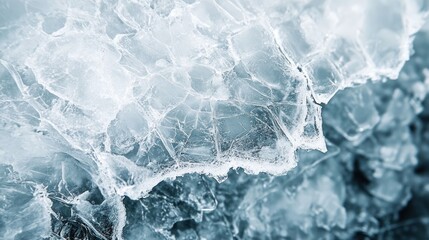 Obraz premium Frozen Abstract: A Macro View of Ice Crystals