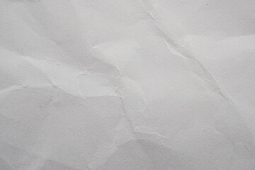 Abstract white crumpled and creased recycle craft paper texture background