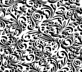 "Ink Bloom: A Monochrome Floral Composition"