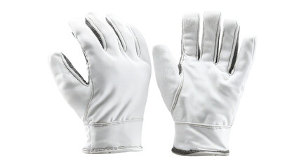 Obraz premium Pair of coated nylon gloves with shadow isolated on a Transparent background, PNG file.