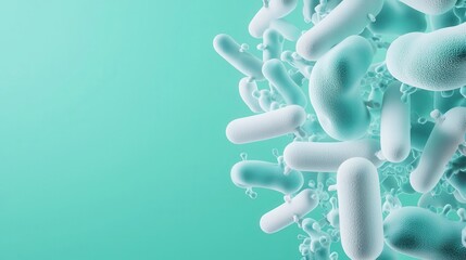 Circular bacterial colony in soft tones, clinical minimalism concept