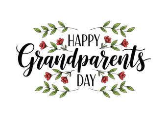 Elegant floral wreath with decorative script text isolated on transparent background