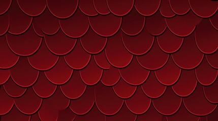 Red overlapping scallop pattern