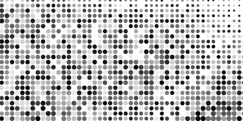 Dotted grid seamless pattern for bullet journal. Black point texture. Black dot grid for notebook paper. Vector illustration on white grey dots background