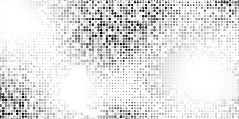 Dotted grid seamless pattern for bullet journal. Black point texture. Black dot grid for notebook paper. Vector illustration on white grey dots background