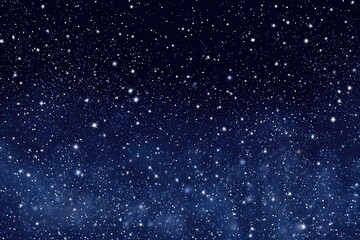 Fototapeta premium Deep blue night sky densely populated with countless stars of varying brightness, some forming faint nebulous clusters